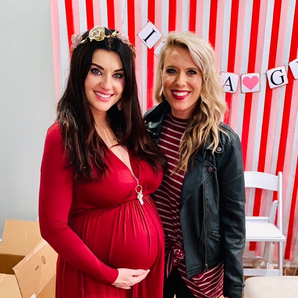 Burgundy Maxi Goddess Maternity Dress